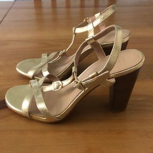 NWOT J Crew Metallic High Heel Sandals